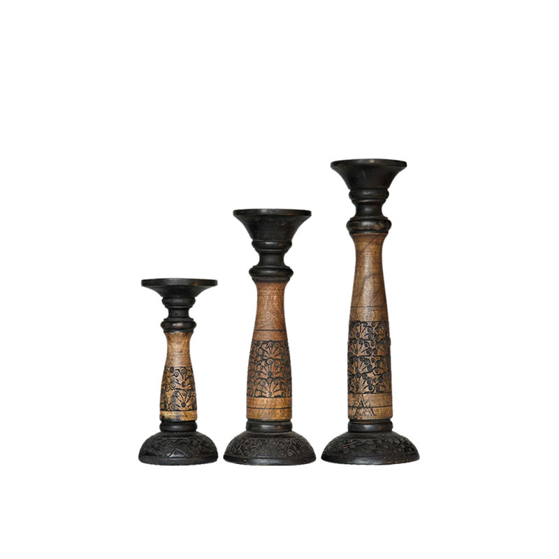 Pilier en bois 15 po, 6"/9"/12", 3, Gris délavé_2