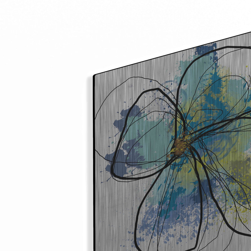 «Azure Petals I» par Jan Weiss, H 12 po x l 12 po