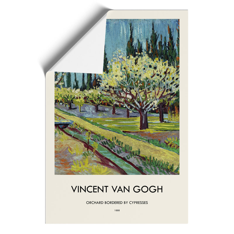 Orchard Bordered By Cypresses - No Frame Print, 59cm H x 42cm W x 0.1cm D