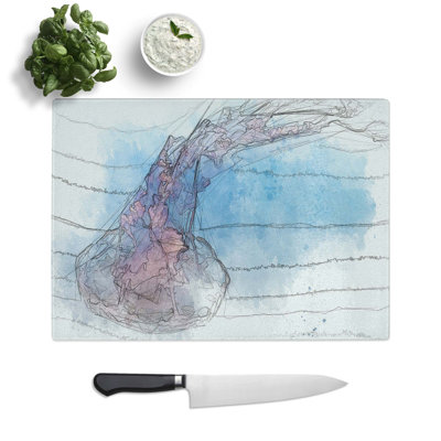 Tempered Glass Jellyfish Chopping Board