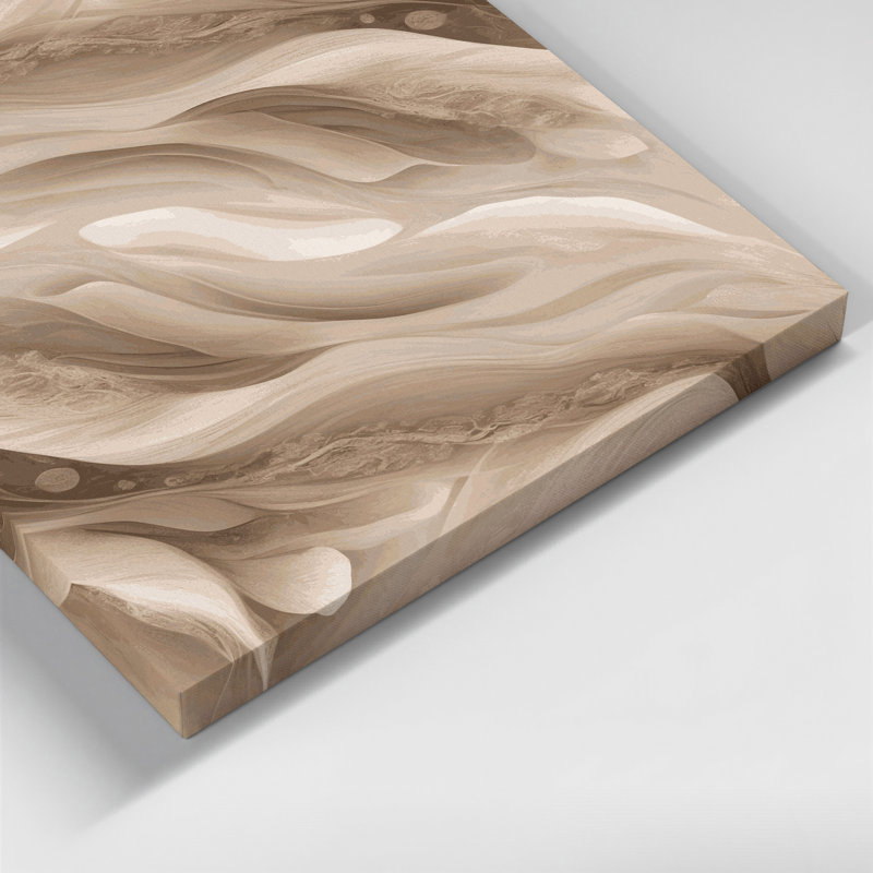 Abstrait paysage 78, toile beige, H 12 po x l 12 po