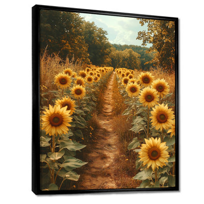 Dubeck tournesols le long du chemin de la ferme II - tournesols, art mural