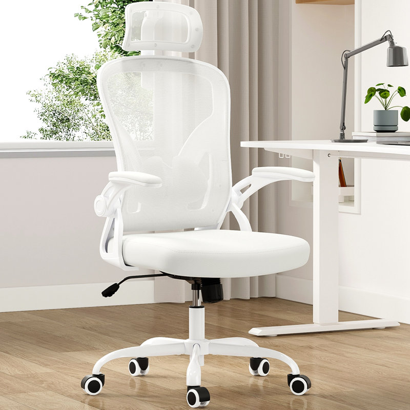 Ergonomic Office Chair, Home Office Desk Chair With Headrest, High Back Computer Chair With Armrests And Adjustable Lumbar Support For Home Office Study Room
