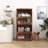 Contemporary Bookcase with Closed Back and Glass Doors, Ideal for Office Storage, Floor - to - Ceiling Design for Wall - Mounted Dustproof Display and Storage