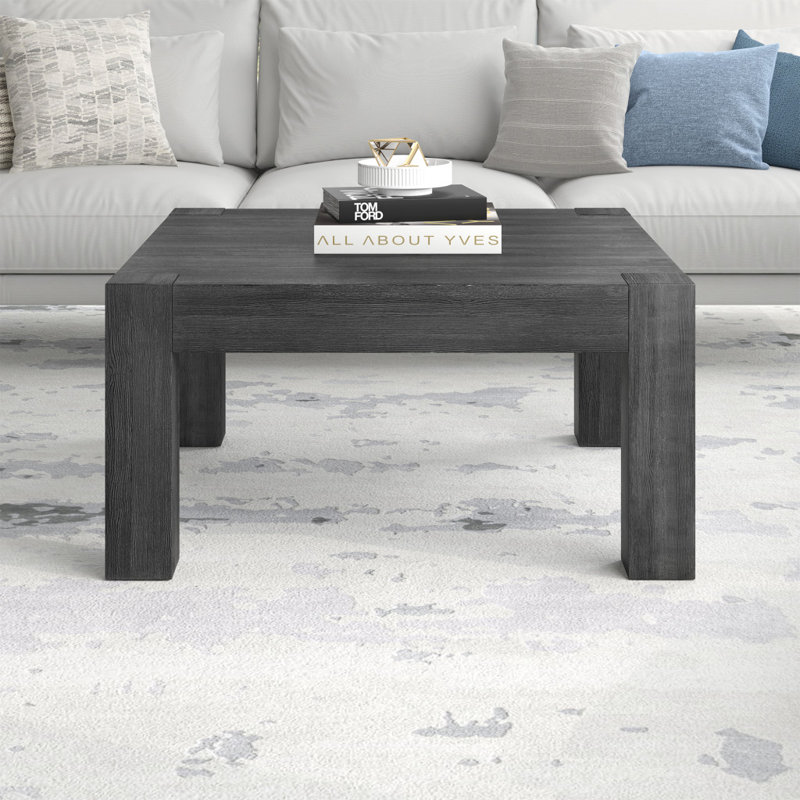 Princetown 34" Square Coffee Table, Gray