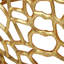 Table basse moderne en maille Glam - structure carrée en aluminium 27,5 po avec accents dorés, design fait à la main