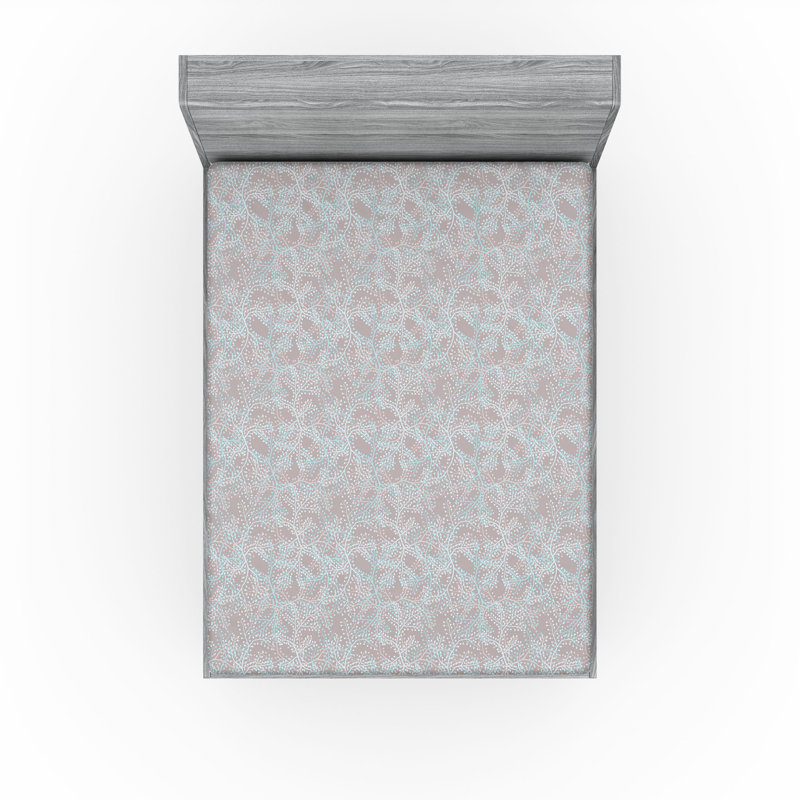 Microfiber Floral Fitted Sheet, Full Fitted Sheet, Floral 4