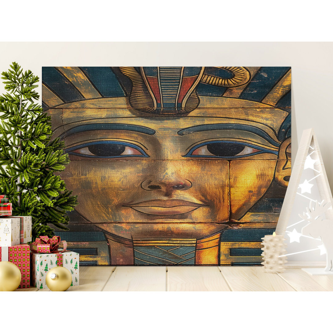 Egyptian Pharaoh Canvas Wall Art, Gallery Wrapped Print, Modern Home Decor, Ready to Hang, Archival Quality, Statement Piece