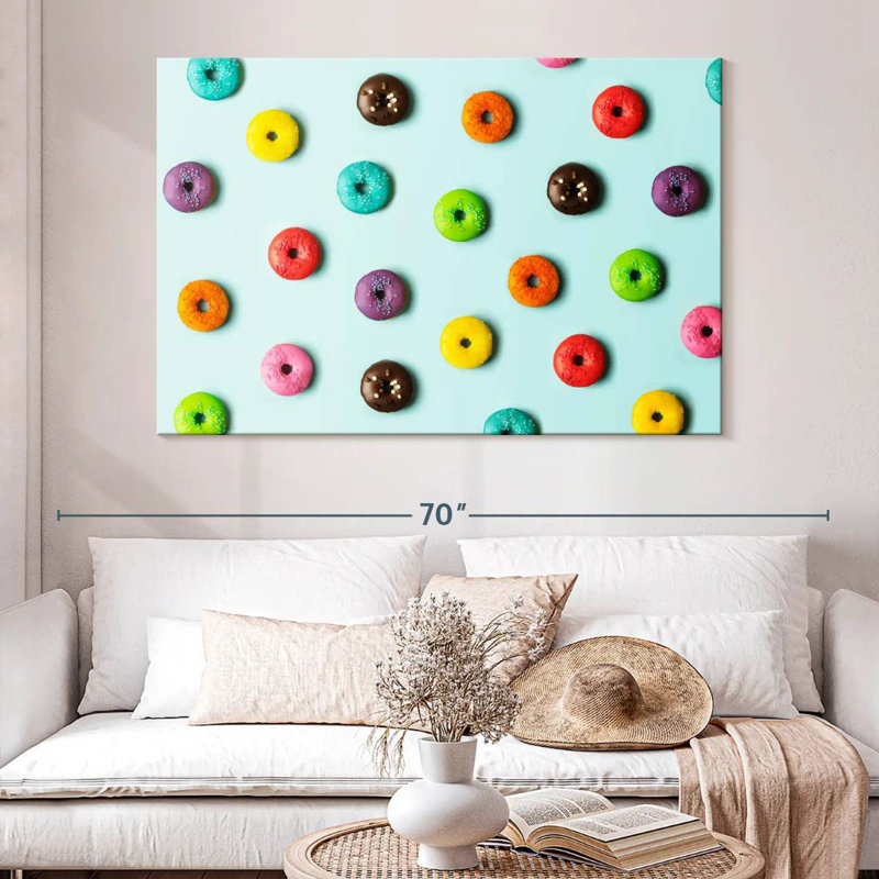 Mini beignets colorés Yarlin, H 34 po x l 51 po