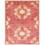 Tapis rouge et doré 2,8 x 3,7 pi noué à la main avec tapis médaillon 100% laine