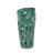 Ceramic Leaf Green Decorative Vase with Cut Out Deigns
