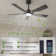 52" 5 - Blade Modern Ceiling Fan With Led Lights Remote App And Voice Control