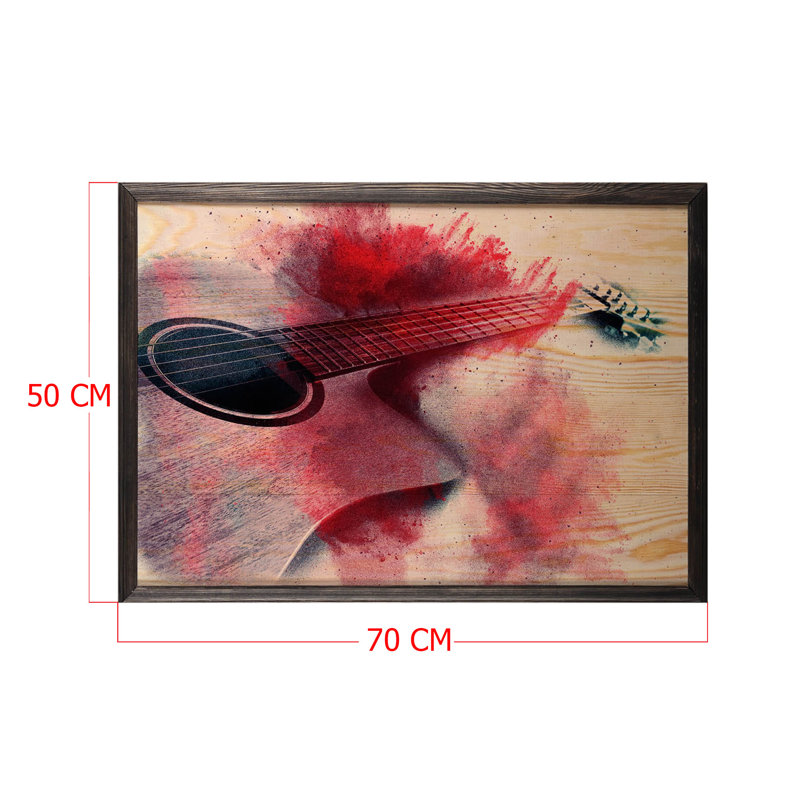 Single Picture Frame Print on Wood, 50cm H x 70cm W x 2cm D