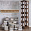 Bibliothèque rotative en bois massif Nut-Brown