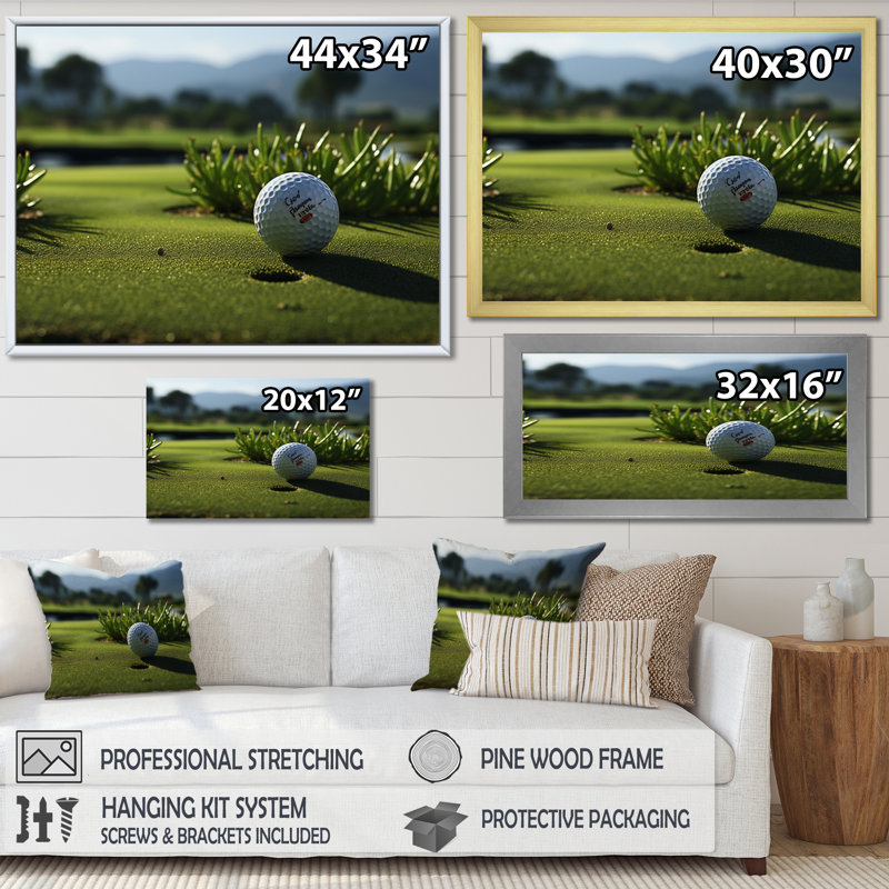 " Golf Precision Putt III ", Wrapped Canvas, 30" H x 40" W x 1.5" D