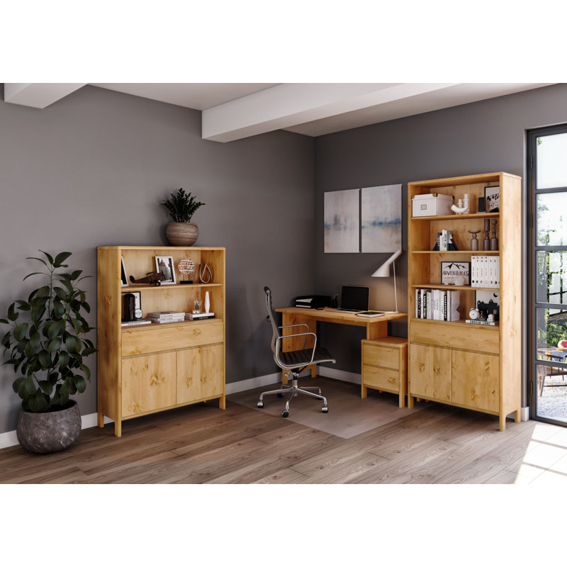 Raymonde Solid Wood Writing Desk, Brown