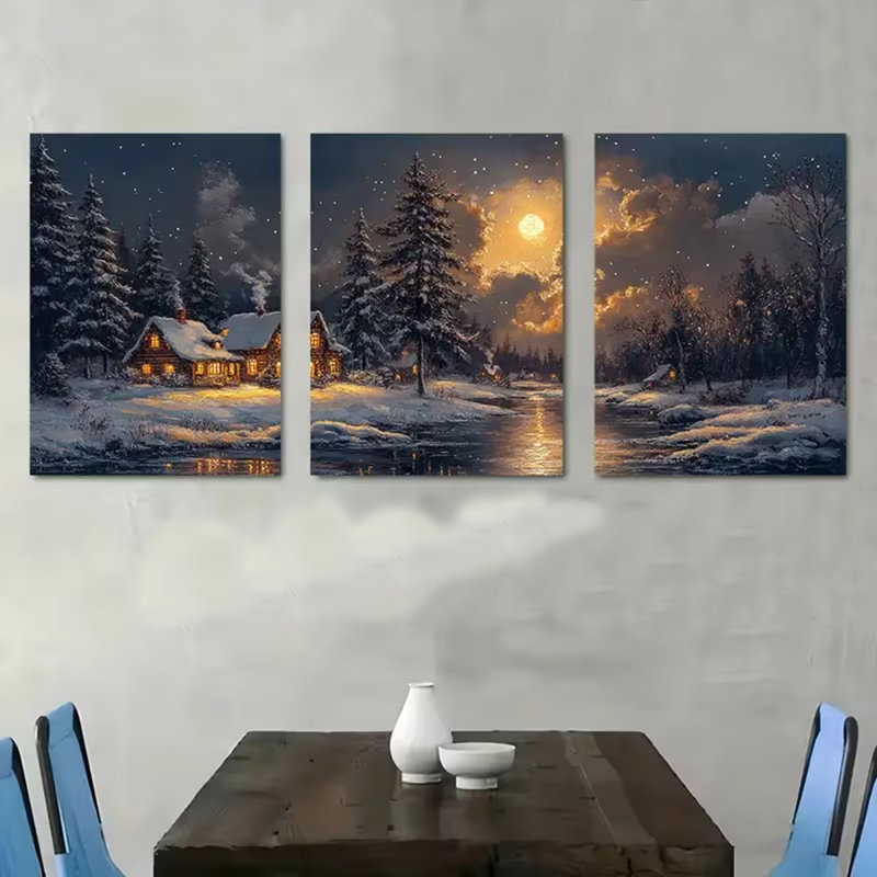 3 Piece Wrapped Canvas Wall Art, 40cm H x 30cm W