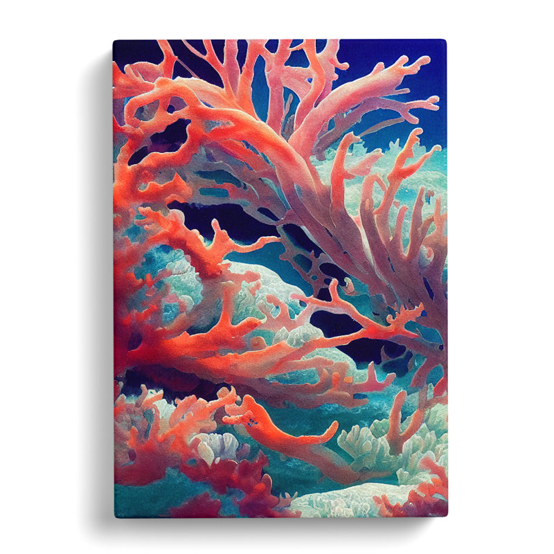 Magnificent Coral - Wrapped Canvas, 50cm H x 35cm W x 3cm D