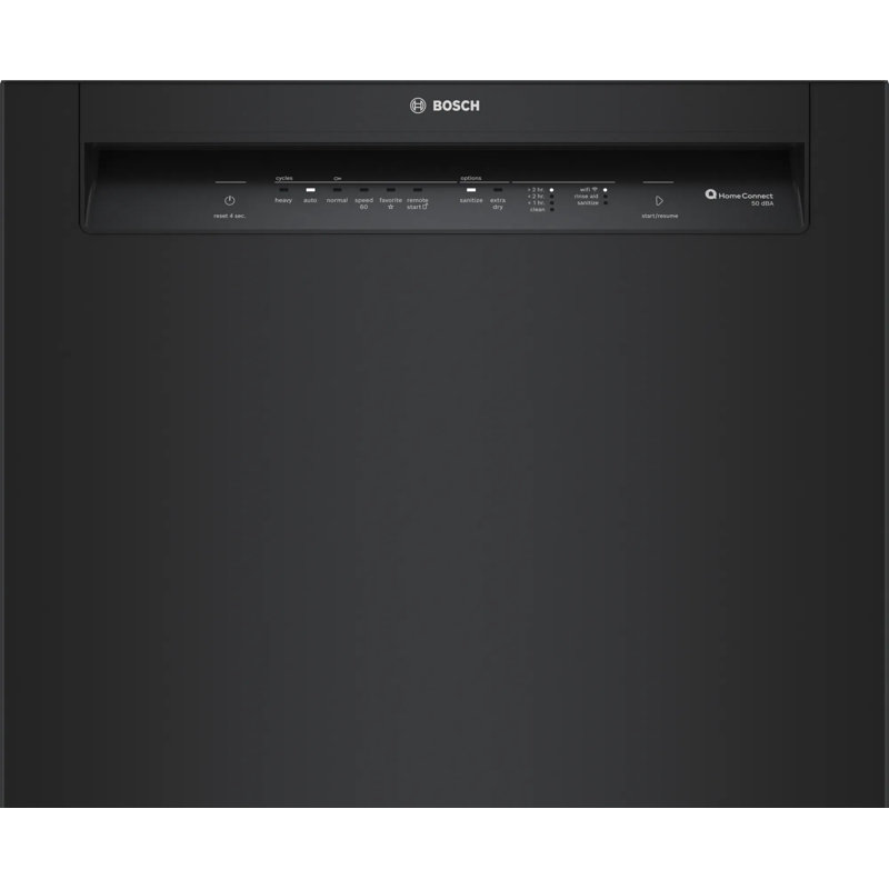 100 Series 24" Front Control Built-In Dishwasher with Hybrid Tub, Black