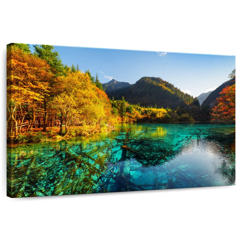 Superbe lac aux cinq fleurs, H 26 po x l 39 po