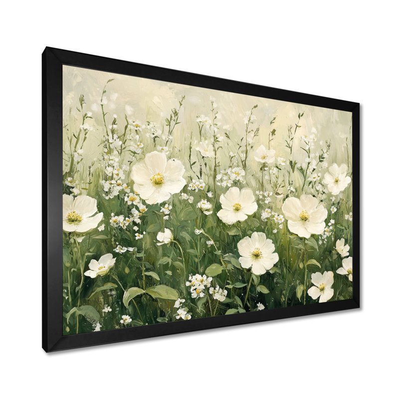 Imca - Floral Wall Art, Single Picture Framed Print, 30" H x 40" W, Black