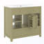 Meuble-lavabo multifonctionnel avec lavabo avec tablettes et tiroirs-434512152