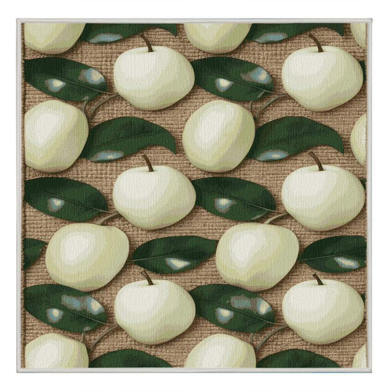  Tapis lavable blanc Sapote, Carré 3 pi