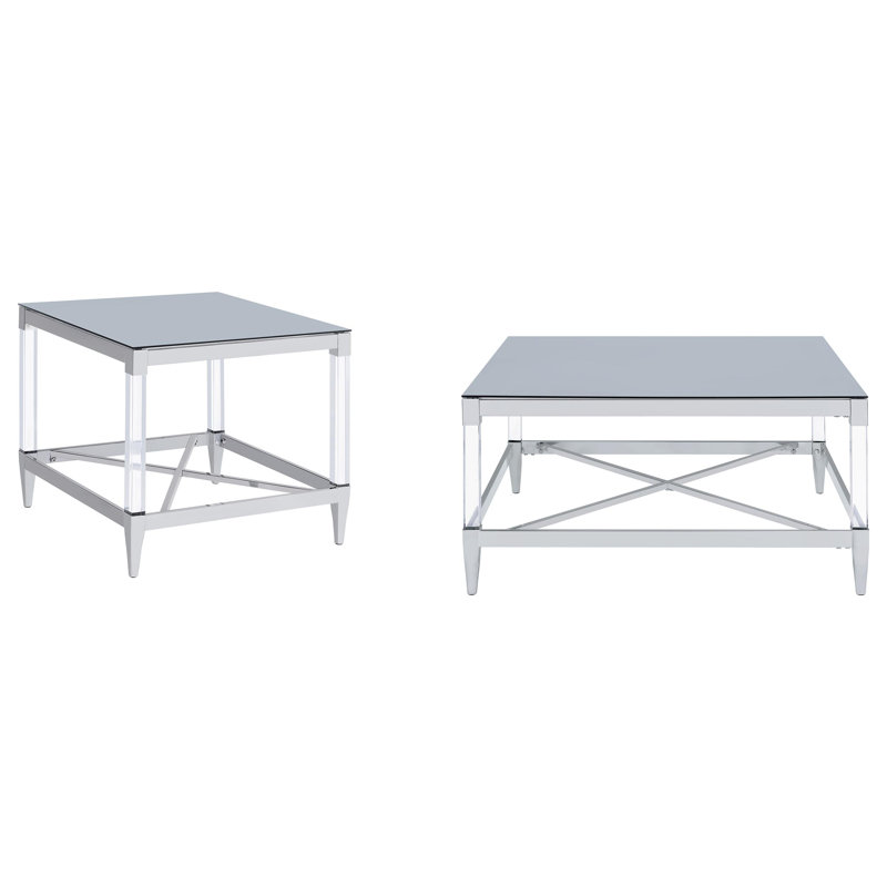 Ensemble de tables basses et de tables de bout carrées 2 pièces Seifert