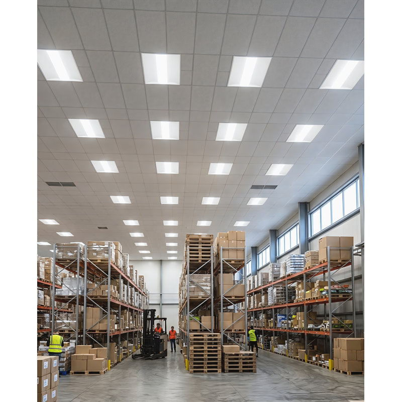 Panier central à DEL 2 pi x 4 pi, 20/30/40/50 / 72W sélectionnable, H 2,15 po x l 47,71 po x P 23,74 po