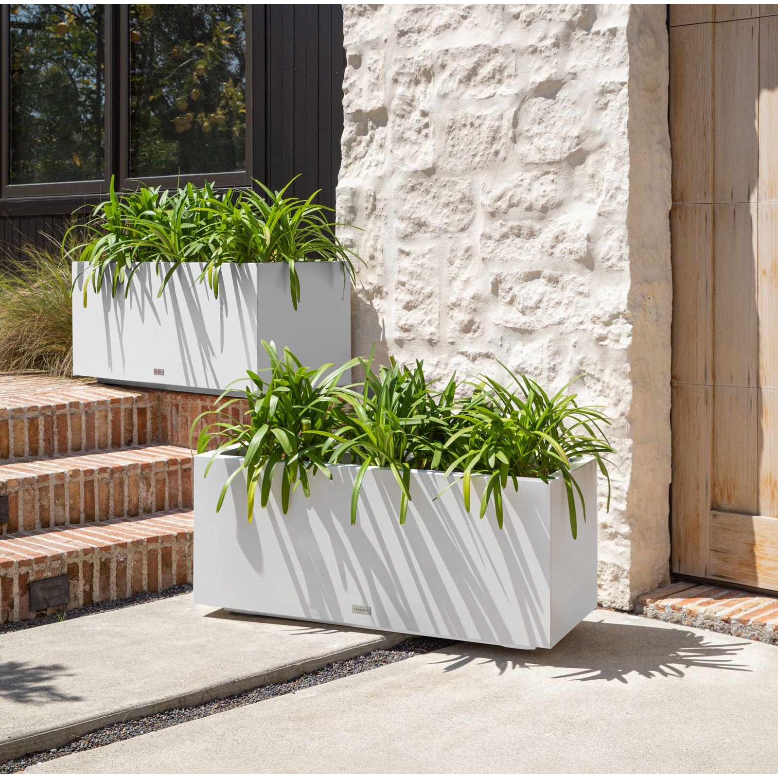 Block Series 38" Planter Box, 16” H x 38” W x 15” D, White