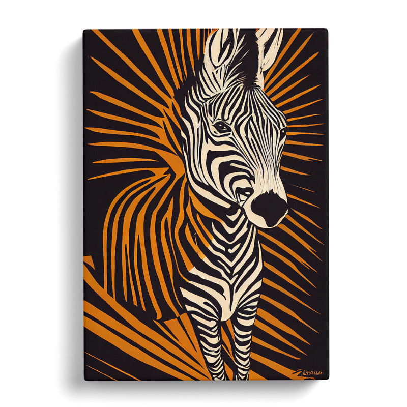 Zebra Explosion Abstract - Wrapped Canvas, 60cm H x 40cm W x 3cm D