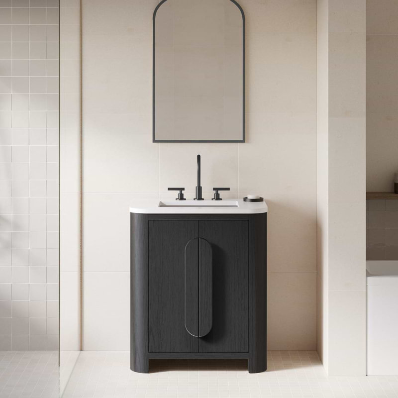 Harper Vanity, 30" W, White Quartz