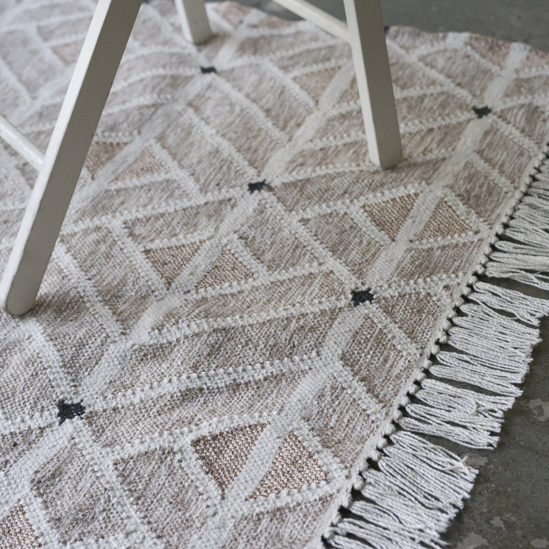 Helden Hand-Knotted Area Rug in Sand, Rectangle 5'3" x 7'6"