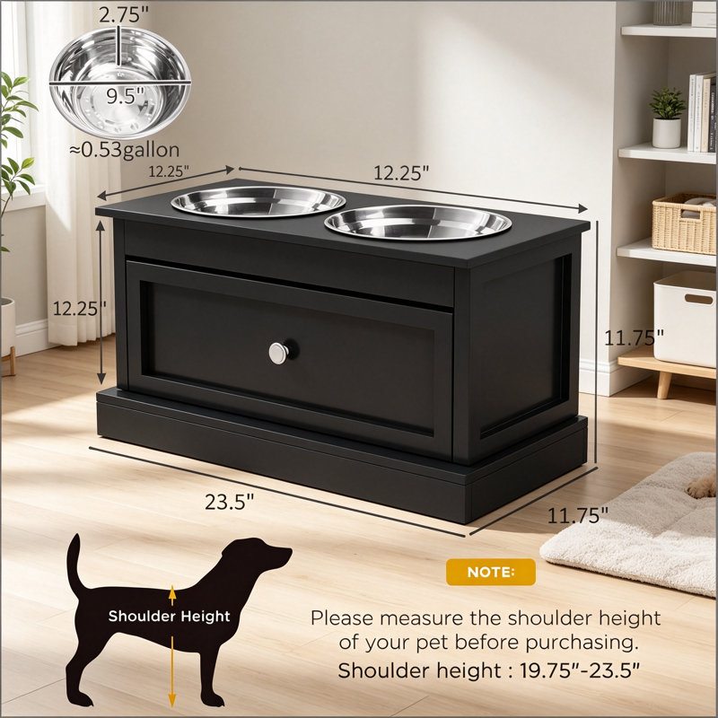 Gamelle pour animaux de compagnie, station d'alimentation pour chiens
