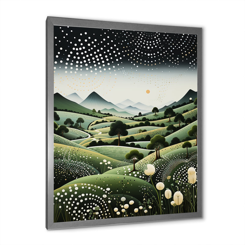 Art sacré Kiyrah, paysages sacrés II, H 20 po x l 12 po x P 1 po, Cadre photo argenté