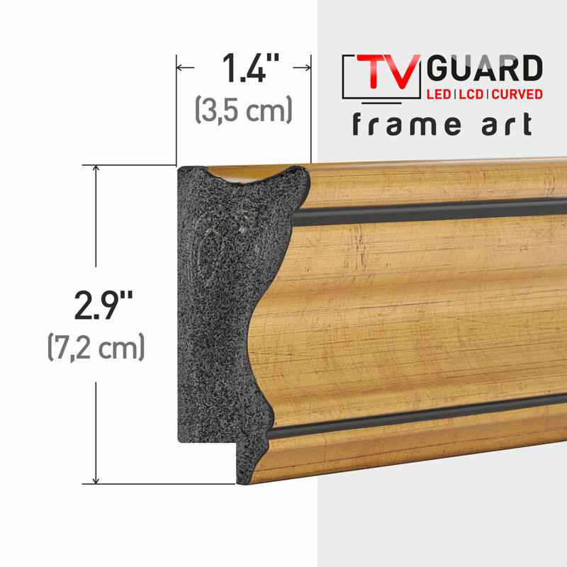 Cadre pour téléviseur Brushud, Or de Brushud, 65"