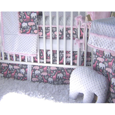 Animal Cookies Pink Crib Skirt