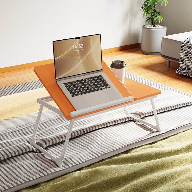Steel Computer Desk, Orange/White