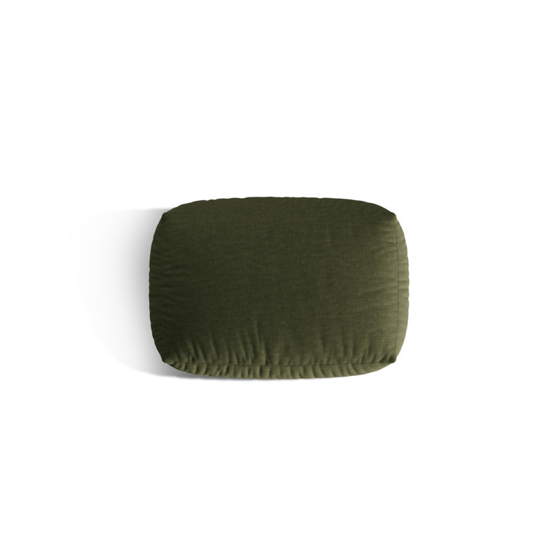 Carlens 65cm Wide Solid Colour Pouffe Ottoman, Green