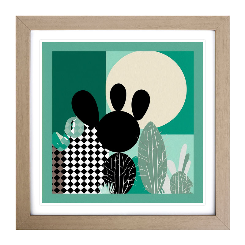 Single Picture Frame Print on Wood, Oak