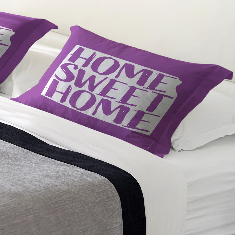 Polyester Sham Set, Microfiber, King, Violet