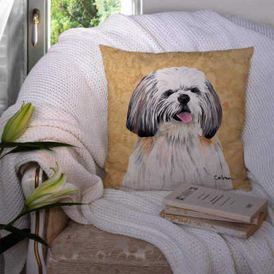 Shih Tzu Outdoor Reversible Throw Pillow