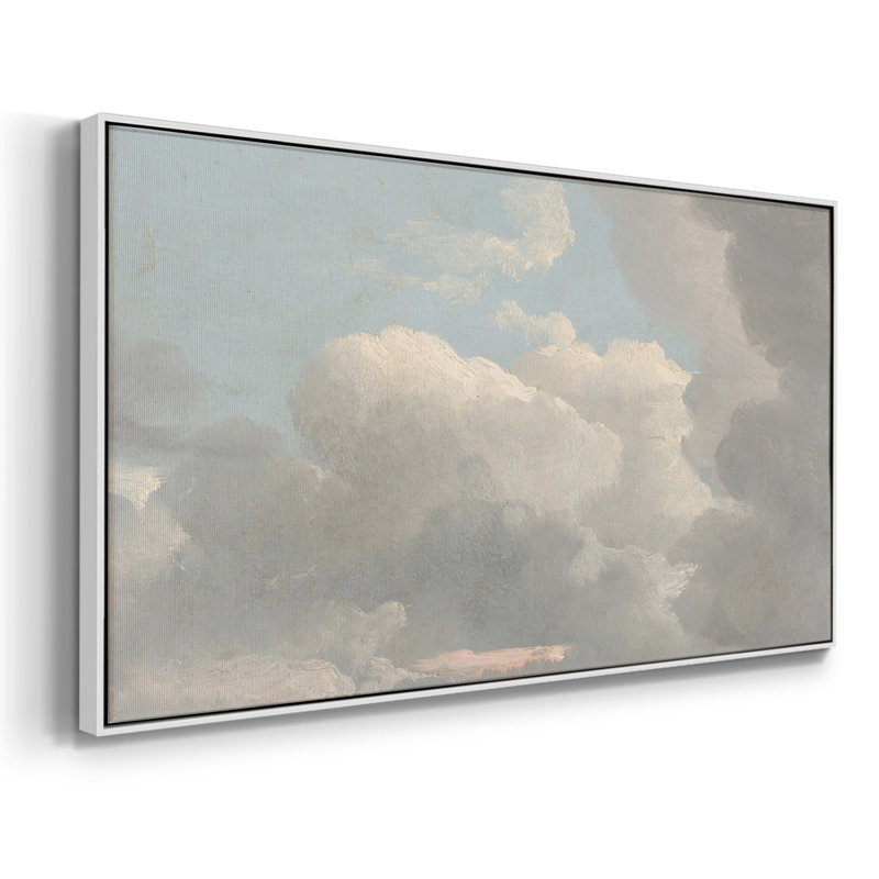 Série paysage - MCLXV - Toile tendue avec châssis encadré - Prêt à être accroché, H 17 po x l 33 po, Blanc