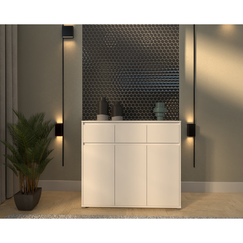 Roseannah 47.2 cm W Chest of 3 Drawers, White