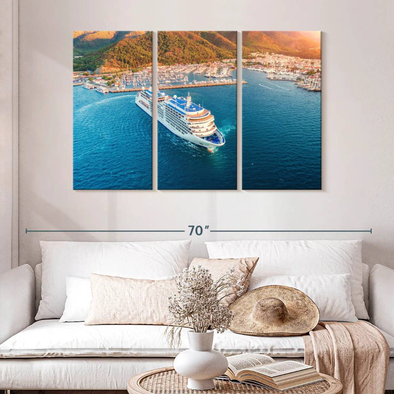 Cruise Ship Harbor, 32" H x 50" W