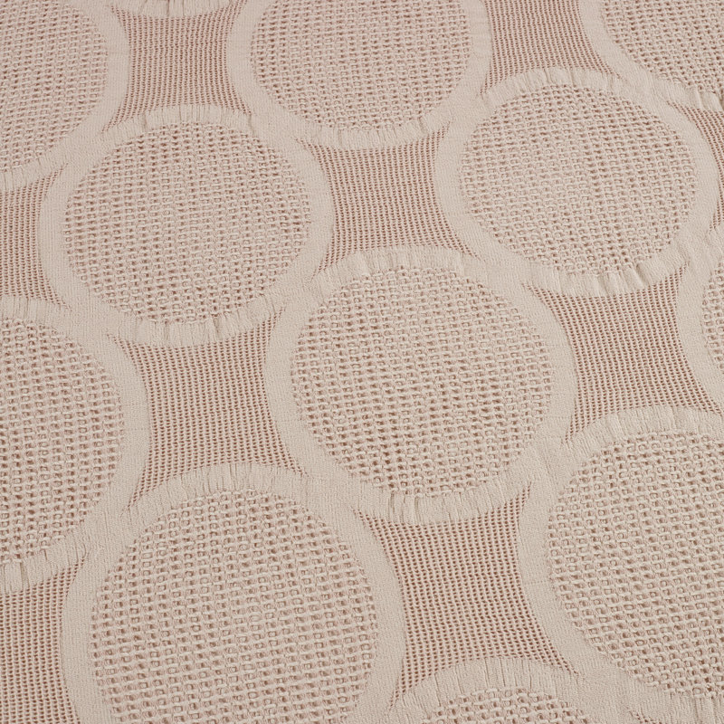 Ensemble d'édredon en coton standard 3 pièces Jakob, Édredon grand + 2 taies décoratives, Rosé