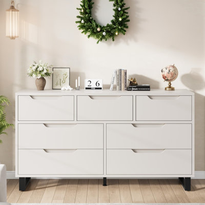 6/7 Drawer Dresser for Bedroom, Freestanding Wood Chest, Modern Storage Cabinet for Living Room, Entryway, Hallway by Mercer41