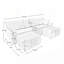 Ensemble de canapé luxueux 3 places avec repose-pieds et coussins pour divers espaces-617938105
