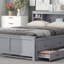 Lit plateforme avec tête de lit, USB, lit gigogne simple et 3 tiroirs, cadre de lit-802970749-802970746