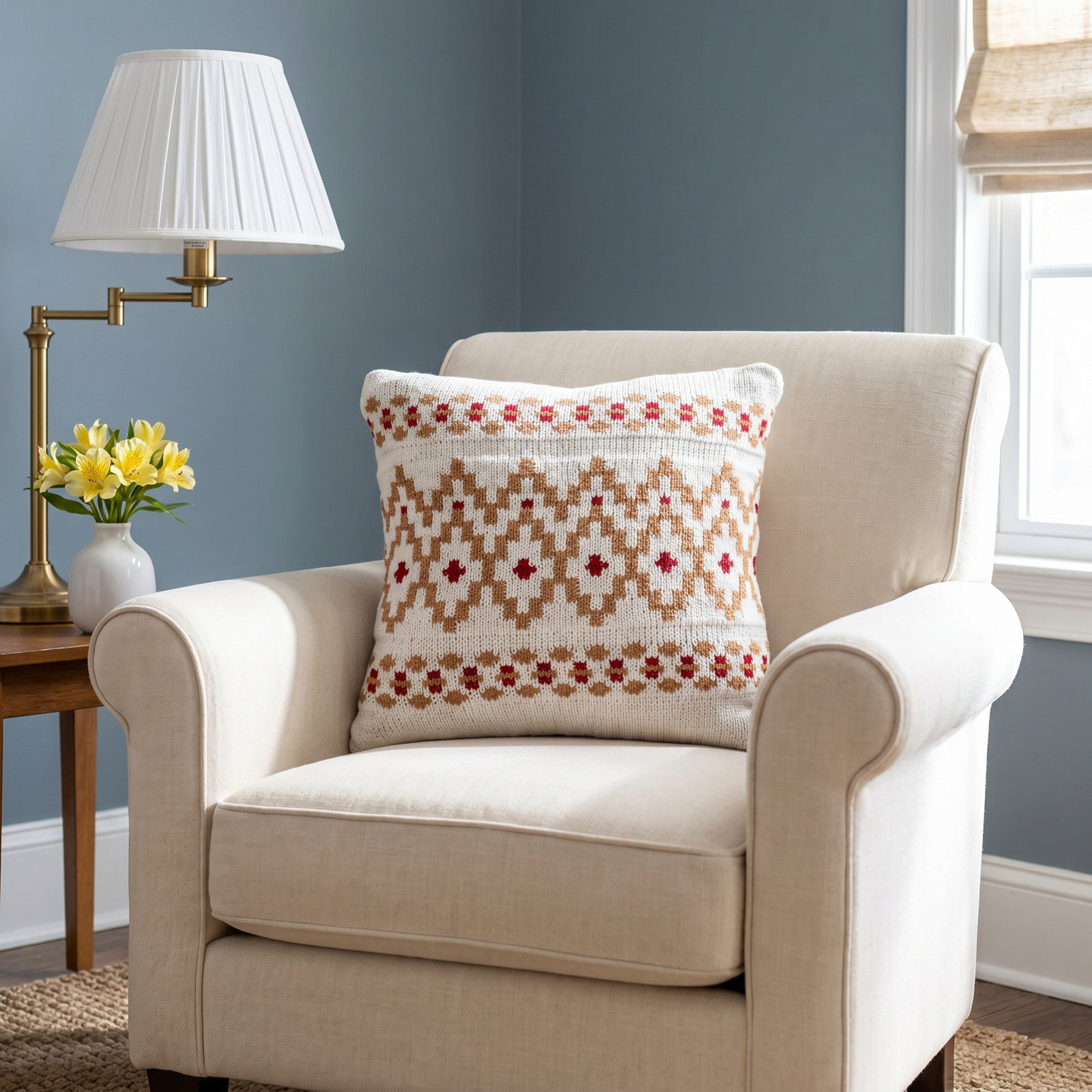 Geometric Cotton Throw Pillow